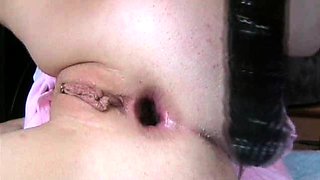 Blonde tight pussy babe solo toy fun in glamour masturbation