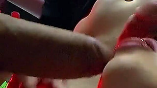 Delia takes on a massive cock in her ass and mouth