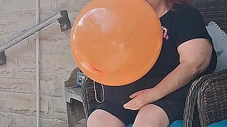 Big Beauty Nurse Vicki Has a Request to Blow up a Huge Balloon