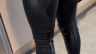 Housewife Jeans Pee Compilation 7 Clips