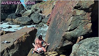Voyeur Beach Babe Almost Caught Masturbating To Couple Fucking