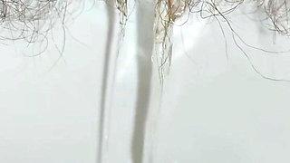 Woman Pissing in the Toilet, Golden Shower, Hairy Pussy Pee
