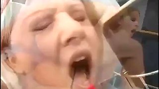 Blonde bitch babe double penetrated by two studs ft. Bedroom, Wife, Swinger, Group.Orgy  Cheating: Big Tits, Big Ass  Blowjob Porn