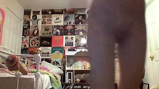 Amateur brunette devyn toys her big pussy in the office