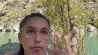 I Took Whoopsy for a Walk Along the River and Decided to Stop so I Could Play with His Cock While Laying in the Sun!