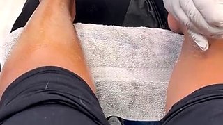 Amateur Foot Fetish Girlfriend Sucks and gives a Footjob