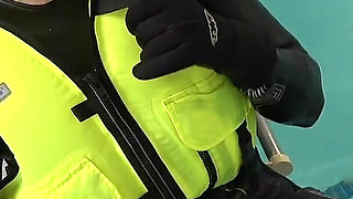 Neoprene Lust: Inflatable Snorkel Vest Pleasure in the Pool