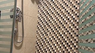 Fun in the Hotel Shower