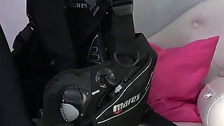 Fetish Clip Featuring a Wetsuit, Vest, Scuba Tank, and Toy