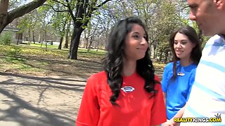 European sex fests - ria, a brunette, dark skinned hungarian and tifany a light skined