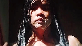 Filipina Babe Plays in Abandoned Comfort Room While on Secret Video Call - Ayesha Sy