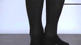 The Slave's Orgasm Under Mistress Cleo's Stocking Feet