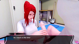 Murmur 7 Liz's Sloppy Locker Room Handjob on Adam - Milking His Cock for Explosive Cum Release (vn Gameplay)