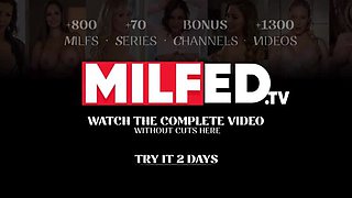 Busty MILF Wendy Raine Seduces Young Man - Sneaky Blowjob & Cowgirl Sex