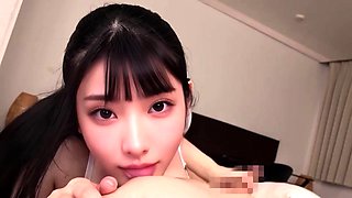 Tiny Japanese babe hardcore spitroasted