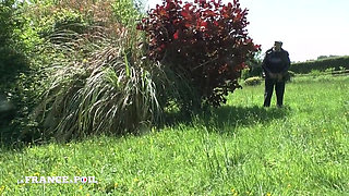 Pretty Young Redhead Slut Suntbathing Licked and Fucked by Pervert