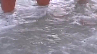 Three Hotties Make Out and Get Topless at a Public Beach