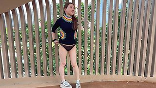 Japanese wife gets exposed and creampied hard in the cabinby her trainer