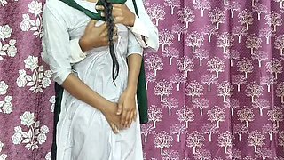 Desi Indian Student Puja Fucked Hard by Big Cock Brother in Washroom Doggy Style