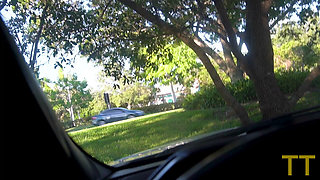 Sexy 20 Year Old Blonde Cheats on Her Boyfriend in Parking Lot -lacy Tate