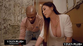 Big Tits MILF Housewife Rides Huge BBC for Facial
