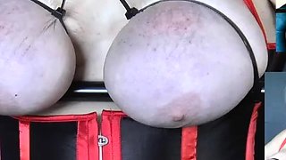 Pregnant Big Boobs BBW Tit Fucks Dildo