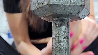 Flexible foot fetish masturbating with feet and hands