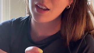 Cutie in Glasses Tells You How to Stroke!