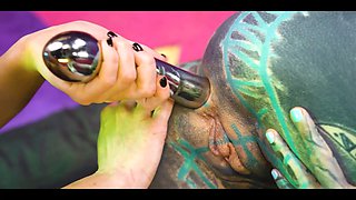 High Heeled Latex Lesbians Destroy Anal Holes with Metal Toy – Gaping ATP