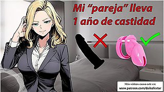 My Partner Has Been Chastity For Years. We Use Dildo, His Cock Is No Longer Needed. Erotic Story