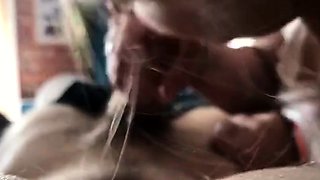 Cute College Girl Gives a Blowjob and Swallows