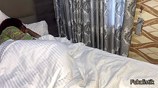 Oga Landlord Caught Big Busty Tits Housewife Fucking Pervert Tenant with Bigger Cock on Family Bed