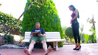 Two gorgeous babes get a special treatment by a handsome stud