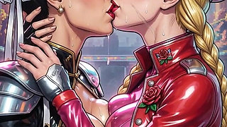 Street Fighter Babes Kissing