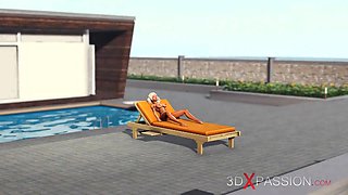 Outdoor hot xxx! Big Black Cock pounds hard a sexy blondie in the island