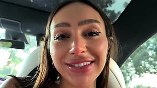 Sexy SiSi Rose Gives Road Head In Car