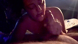 Redhead Hot Wife Sucks a Huge Load Out of Bwc in the Car