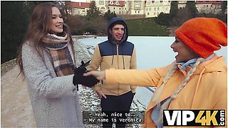 Stacy Cruz, Veronica Leal And Charlie Dean In Met An Innocent Couple By The Lake, Worked Hard On Showing The Girl What Wild Threesome Is