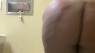 Squeezing Bouncing My Boobs Flashing My Pussy at Work