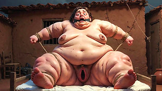 SSBBW in Bondage - Desperate with Fat Wide Wet Pussy