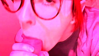 Beauty Amateur Redhead Teen make Perfect Blowjob