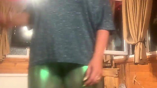Shiny Leggings Cameltoe Dance Tease
