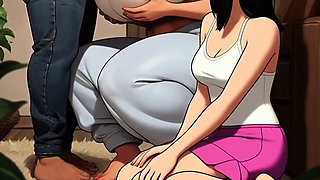 Korean MILF's Stepdaughter Likes to Watch