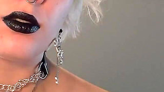 Goth Girl Glitterqueen1999 Ignores You Whilst She Applies Her Makeup, Black Lipstick, Lipstick Fetish Ignore Fetish, Humiliation