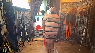 Dominant Domina Satana Teases a Hairy Bear Slave in a Bondage Lesson