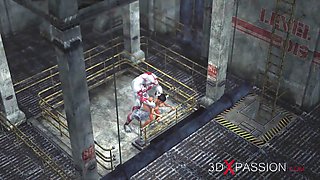 Ass Fuck. innocent college girl and a massive monster in the industrial zone