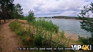 Vip4k. Anal Sex by the lake after picking up a lady