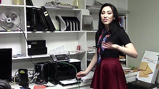 New secretary turns into a naughty whore on a lunch break