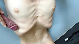 Skinny Anorexic Girl Fetish POV - Rubbing Your Cock on My Bones and Ribs