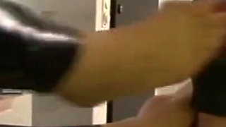 Foot fetish humiliating in the bathroom